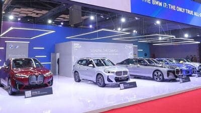 BMW's lineup at Bharat Mobility Expo consists only of electric vehicles. 