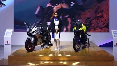 The Suzuki GSX-8R has been showcased in India for the first time alongside the upcoming V-Strom 800 DE that's scheduled for launch by mid-2024
