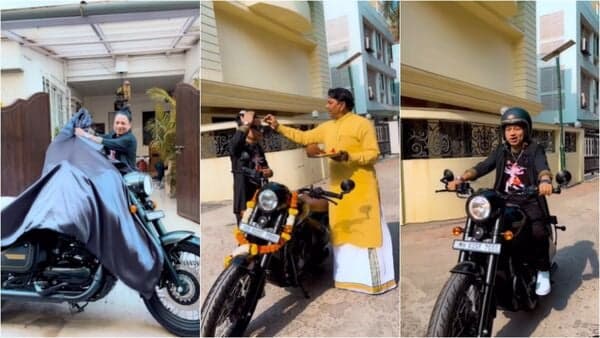 Popular Indian folk music composer and singer Kailash Kher recently took delivery of his new Jawa Perak factory-custom bobber