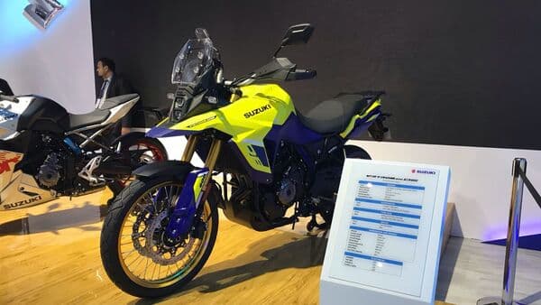 The Suzuki V-Strom 800DE on display at the Bharat Mobility Global Expo earlier this year 