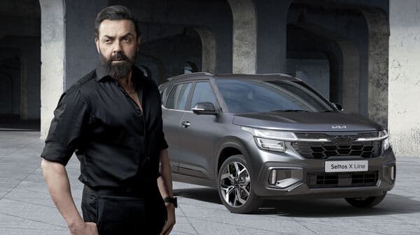 Bobby Deol with the top-end version of Kia Seltos.