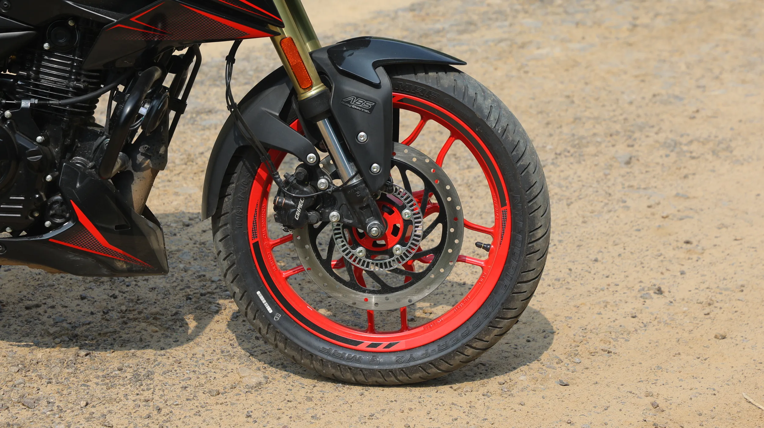 Bajaj Pulsar N160 Front Tyre View
