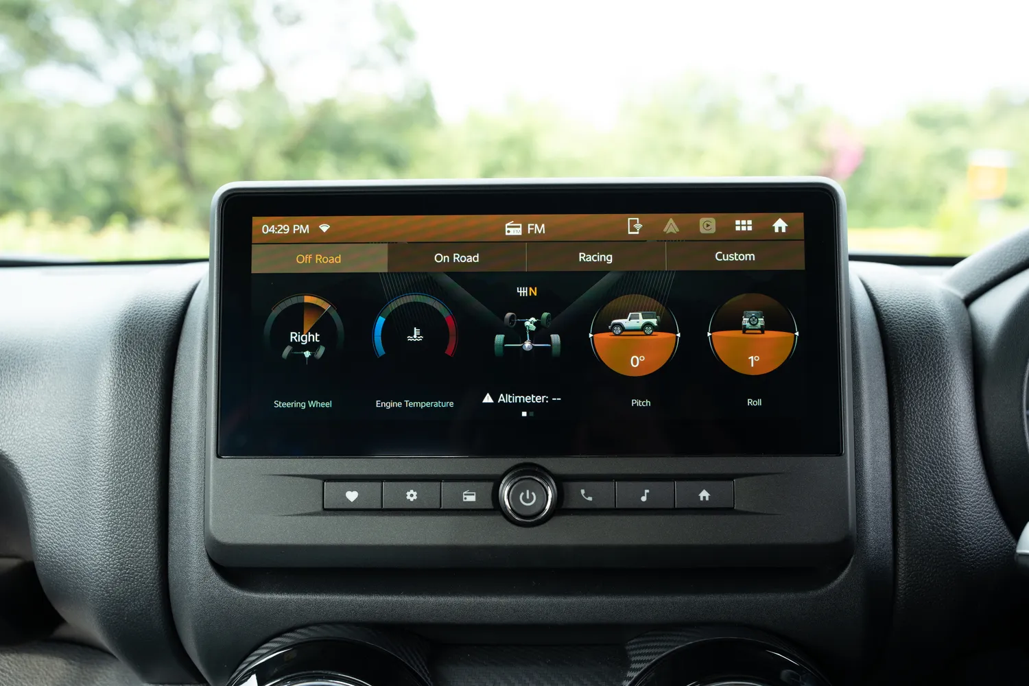 Mahindra Thar OG Infotainment System View